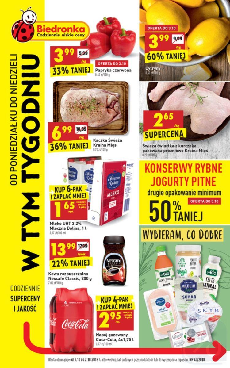 Gazetka promocyjna Biedronka str. 1